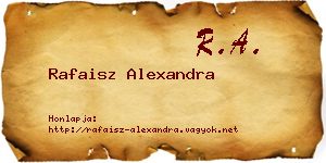 Rafaisz Alexandra névjegykártya