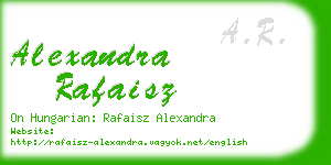 alexandra rafaisz business card